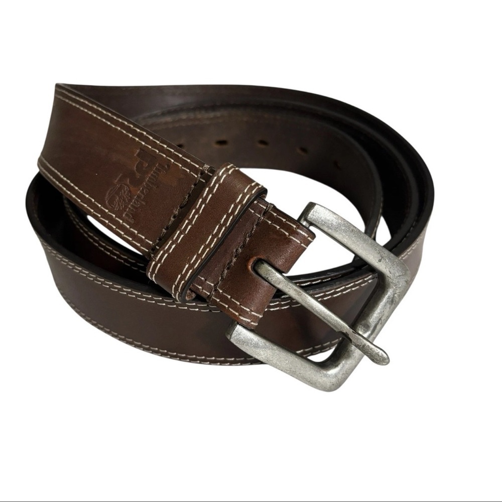 Timberland PRO Men's Genuine Brown Leather Belt Size 52 Casual Outdoor Workwear